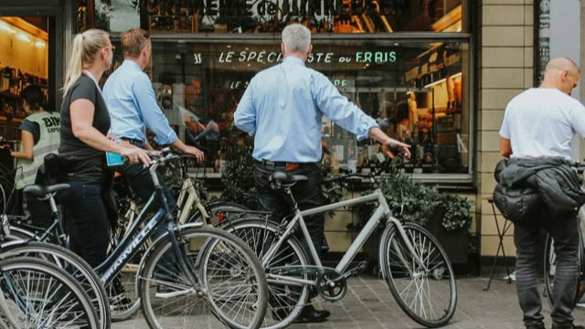 Balade à vélo lors du Festival ANTE à Bruxelles.